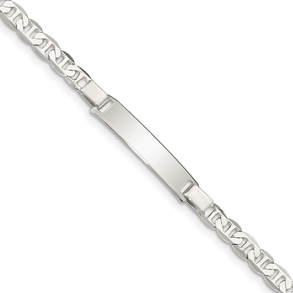 Kazi Luxury Sterling Silver Engraveable ID Anchor Link Bracelet